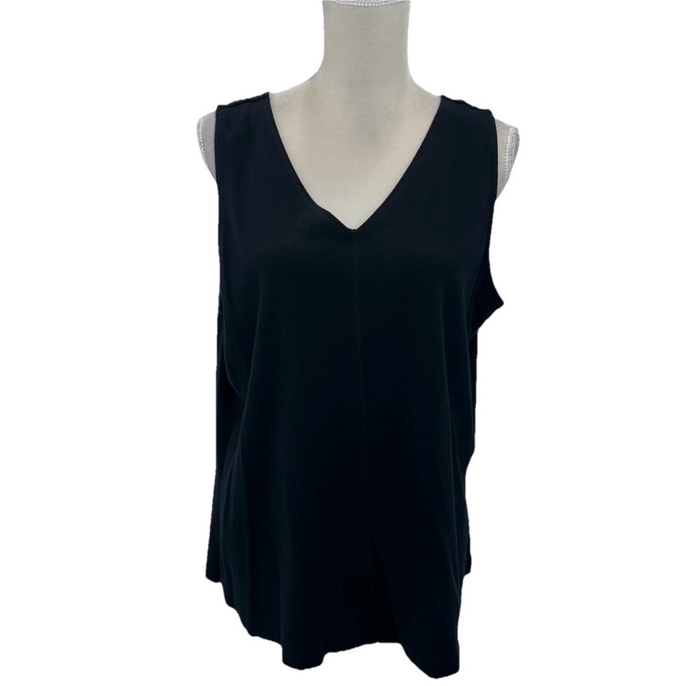 Caslon Black V-Neck Sleeveless Tank